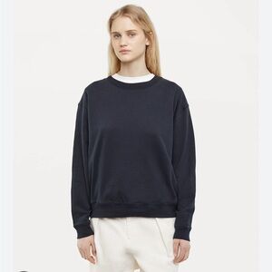 ORGANIC by John Patrick Boxy Sweatshirt in Black - Size 2 (Medium) Brand New